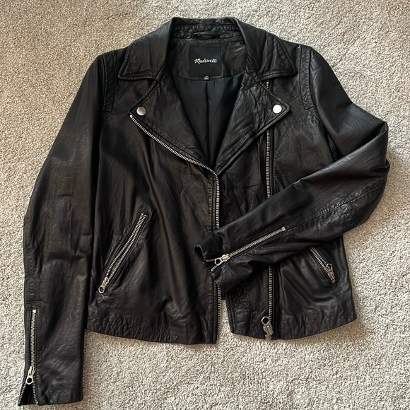 Madewell Black Leather Moto Jacket